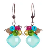 Abby PopArt Oxidized Silver Cluster Earrings