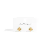 18K Gold PVD Stainless Steel Clover Stud Earrings