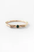 10k Emerald Wish Stacker Ring