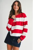 Coastal Stripe Crewneck Sweater
