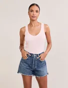 Augusta Ribbed V Neck Tank - Petal