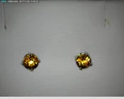14kt white gold 4mm citraine e