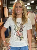 1118 Watercolor Headdress Tee