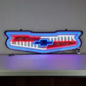 57 CHEVY EMBLEM CHEVROLET GRILL LED FLEX-NEON SIGN IN STEEL CAN – 29CHGRL