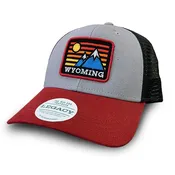 Mid Pro Cap with "Alpine Patch" Grey/Burgundy/Black — Peden's Inc.