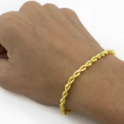 10K 10mm Solid Rope Bracelet