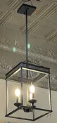 10"L x 10"W x 13"H (36" Overall Height) Ove Black Pendant Light