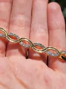 14k 19.8g diamond tennis bracelet- 7″