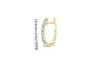 0.20Ct Round Diamond Baby Hoop Earring in 18K Yellow Gold