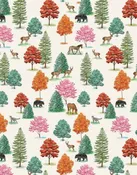 All Mid Atlantic Shop Hop Fabric Line – Trees & Animals – White
