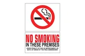 In These Premises No Smoking Sign