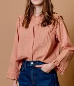 Antoinette Top in Rose Tan