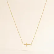 Faith Sideways Cross Necklace