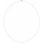 14K White Gold 1/4 CTW Natural Diamond 7-Station 24" Necklace