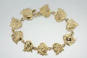14kt Gold Lion Head Bracelet in Solid 14kt Gold