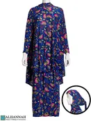 2 Piece Prayer Outfit – Royal Blue Floral Print | ps615