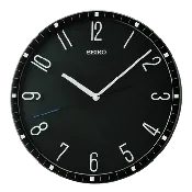 12" Seiko Black Derby Wall Clock