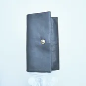 1950s/60s Lewis Grey Leather Clutch Purse