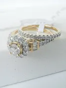 14k Yellow Gold Diamonds Engagement Rings 1.0ct