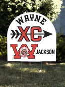 wayne cross country sign with name — Progressive Printers Inc.