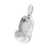 Aaron Basha Gold Diamond Bow Shoe Charm