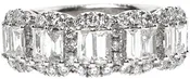 1.50ct Round & Baguette Diamond 18k White Gold Band