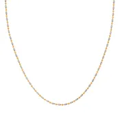 16'' Gold Two Tone Ball Bead Chain 2.43MM