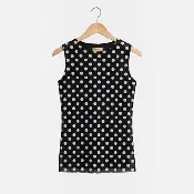 AMB DESIGNS Florence Mesh Polka Dot Tank Top
