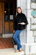 Audrey Faux Fur Poncho