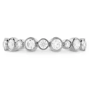 Bezel Diamond Band (White Gold)