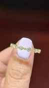 0.30ct Alternating Bezel Round Diamond Wedding Band 14K Gold BAN118