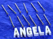 12 Generic '60s Style Nickel Round Phillips Head Mount Screws For P Bass &  J Bass, #GBPS