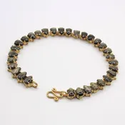 Black Star Sapphire 18k Yellow Gold Bracelet — Gallery of Gems & Minerals