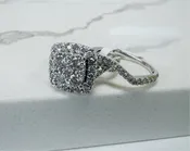 14k White Gold Diamonds Engagement Rings 1.50ct