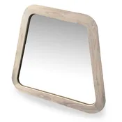 36" Asymmetrical Walnut Mirror