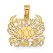 10K 100% CANCER Zodiac Charm-10D4057