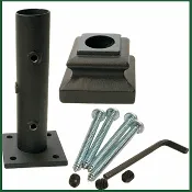 1″ Round Newel Mount Kit with Base Shoe