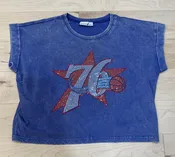 76ers Vintage Washed More Cropped Tee