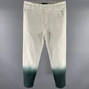3.1 PHILLIP LIM Size 30 White Teal Ombre Cotton Casual Pants