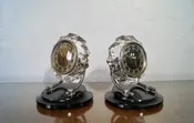 1930's USSR Art Deco Majak Crystal Clocks