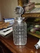 antique 'hobnail' cut glass decanter — Something Special