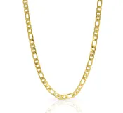 14KT Gold Semi-Hollow Figaro Chains 120 Gauge 6mm