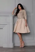2027H3388 Jewel neck short dress