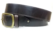 1 1/2" Wide Leather Belt - Brown