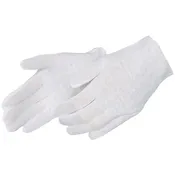 145 Men’s Cotton Lisle Gloves – Lightweight, Reversible, White (Universal, Dozen)