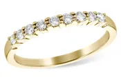 9 Stone Diamond Anniversary Band in 14K Yellow Gold