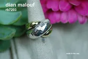 rb7203 - Classic Crisscross Ring With 14K Gold Edges