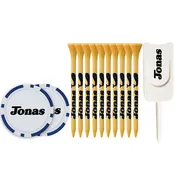 10 Pack of 2-3/4'' Bamboo Tees with Poker Chip and Divot Tool