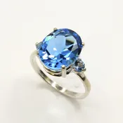 Blue Topaz Sterling Silver Ring — Gallery of Gems & Minerals
