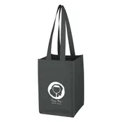 Custom Four-Bottle Recycled Wine Tote Bag